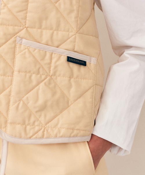 LAVENHAM（ラベンハム）の「Front Bow Gilet Womens / フロント ボウ ジレ ウィメンズ（ベスト・レディース・ライトブルー/ベージュ・8/10/12）」の8枚目の写真