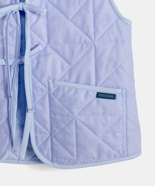 LAVENHAM（ラベンハム）の「Front Bow Gilet Womens / フロント ボウ ジレ ウィメンズ（ベスト・レディース・ライトブルー/ベージュ・8/10/12）」の17枚目の写真