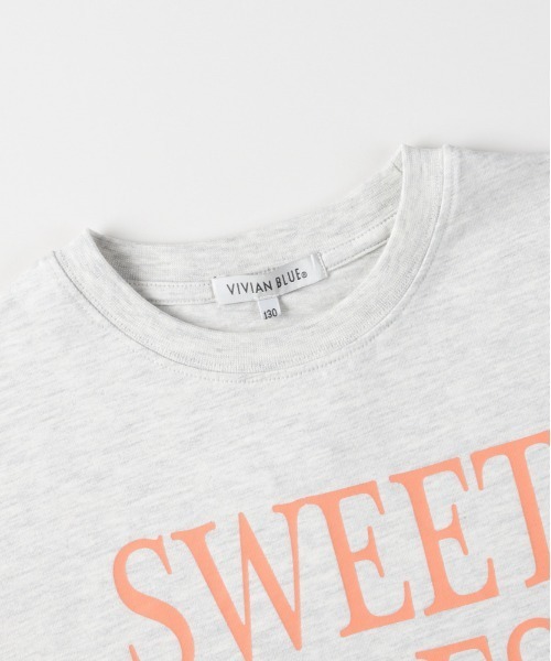 Right-on（ライトオン）の「[VIVIAN BLUE] フロントロゴ チュニック長袖Tシャツ (キッズ / おしゃれ / カジュアル)（Tシャツ/カットソー・キッズ・ピンク/オフホワイト・110/120/130/140/150/160）」の9枚目の写真