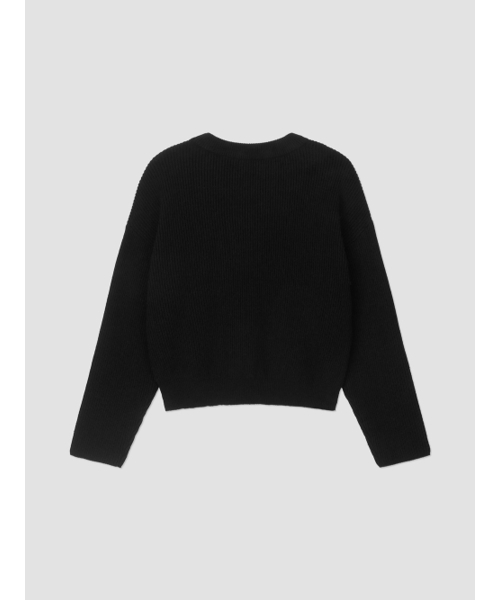 ANNEHEARTS（アンハーツ）の「Bottom Logo Solid Knit Black（ニット/セーター・レディース・その他・FREE）」の4枚目の写真