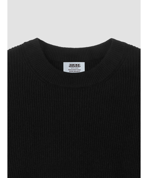 ANNEHEARTS（アンハーツ）の「Bottom Logo Solid Knit Black（ニット/セーター・レディース・その他・FREE）」の3枚目の写真