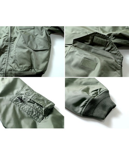 HOUSTON(ヒューストン)の「HOUSTON ヒューストン CWU-36P FLIGHT JACKET / CWU-36P フライトジャケット 日本製(ミリタリージャケット・メンズ・セージグリーン・XXL/XL/L/M/S/XS)」の6枚目の写真