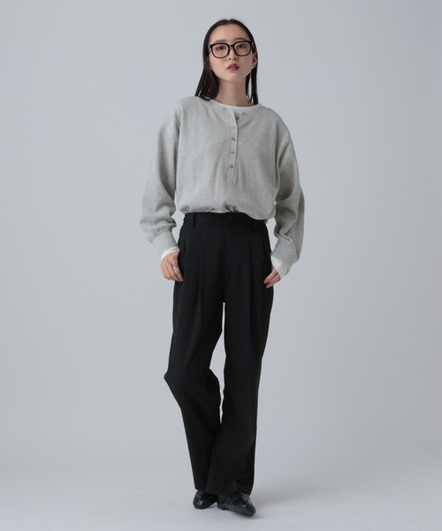 LEPSIM（レプシィム）の「TRストレートパンツ　656432（その他パンツ・レディース・グレー/ベージュ/ブラック・MEDIUM/LARGE）」の8枚目の写真