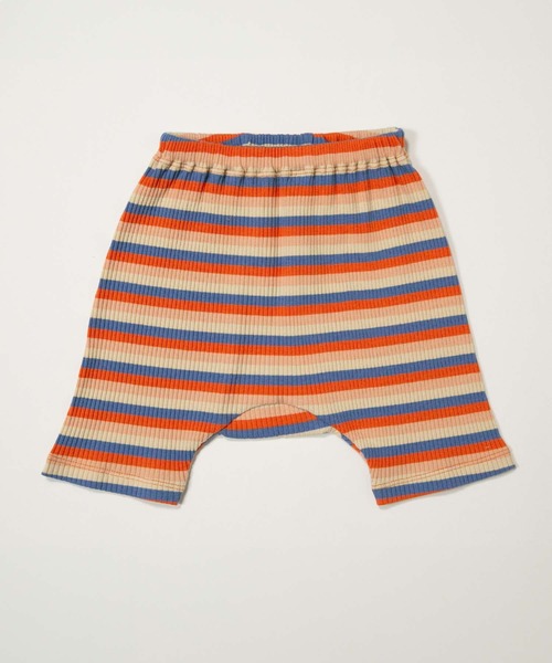 MAKE YOUR DAY（メイクユアデイ）の「ボーダーテレコマチ付きベビーパンツ（その他ベビーウェア・キッズ・ミント/オレンジ/ピンク・70/80/90）」の3枚目の写真