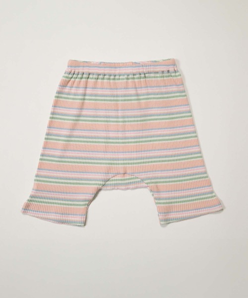 MAKE YOUR DAY（メイクユアデイ）の「ボーダーテレコマチ付きベビーパンツ（その他ベビーウェア・キッズ・ミント/オレンジ/ピンク・70/80/90）」の6枚目の写真