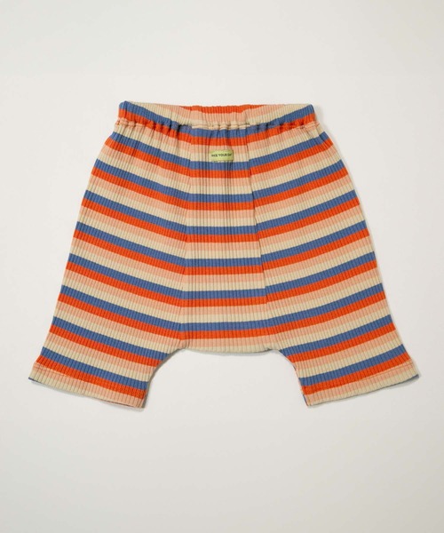 MAKE YOUR DAY（メイクユアデイ）の「ボーダーテレコマチ付きベビーパンツ（その他ベビーウェア・キッズ・ミント/オレンジ/ピンク・70/80/90）」の7枚目の写真