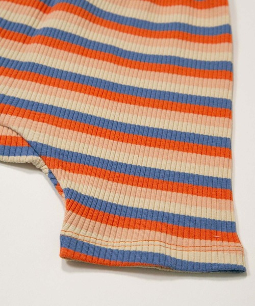 MAKE YOUR DAY（メイクユアデイ）の「ボーダーテレコマチ付きベビーパンツ（その他ベビーウェア・キッズ・ミント/オレンジ/ピンク・70/80/90）」の12枚目の写真