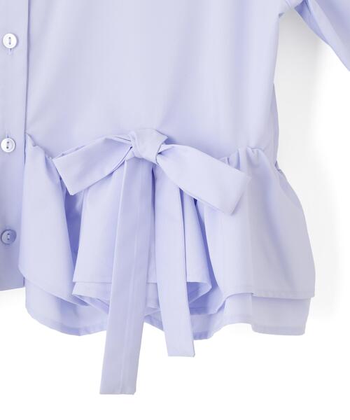 JILL by JILL STUART(ジルバイジルスチュアート)の「フリルヘムショートブラウス(シャツ/ブラウス・レディース・ネイビー/ホワイト/ブルー・FREE)」の18枚目の写真