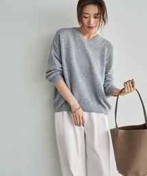STYLE DELI（スタイルデリ）の「微シアーシャリ感Vネックニット（ニット/セーター）」
