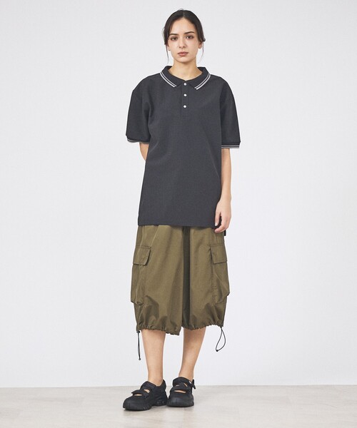 TAION(タイオン)の「【TAION / タイオン】 NON DOWN BASIC JERSEY FABLIC HALF SLEEVE POLO /ジャージー ファブリック ハーフ ポロシャツ/ユニセックス 【WEB限定】(ポロシャツ・メンズ・オフホワイト/ダークネイビー/ブラック・XL/L/M)」の16枚目の写真