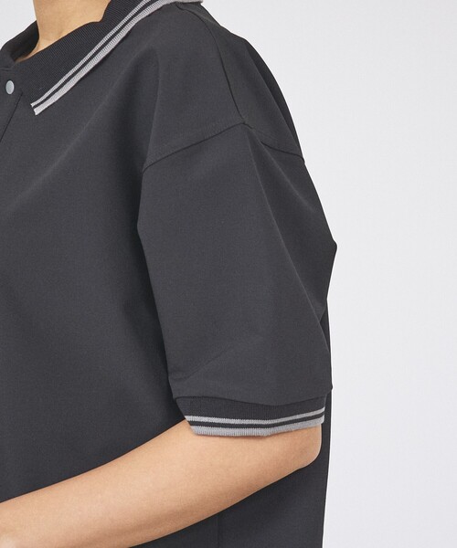TAION(タイオン)の「【TAION / タイオン】 NON DOWN BASIC JERSEY FABLIC HALF SLEEVE POLO /ジャージー ファブリック ハーフ ポロシャツ/ユニセックス 【WEB限定】(ポロシャツ・メンズ・オフホワイト/ダークネイビー/ブラック・XL/L/M)」の12枚目の写真