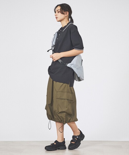 TAION(タイオン)の「【TAION / タイオン】 NON DOWN BASIC JERSEY FABLIC HALF SLEEVE POLO /ジャージー ファブリック ハーフ ポロシャツ/ユニセックス 【WEB限定】(ポロシャツ・メンズ・オフホワイト/ダークネイビー/ブラック・XL/L/M)」の9枚目の写真