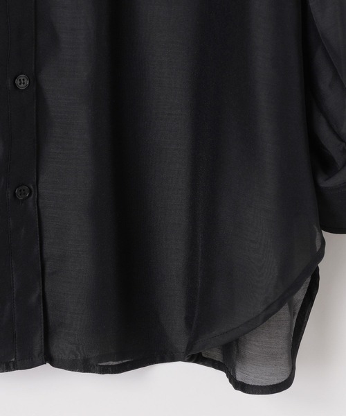 PAGEBOY（ページボーイ）の「クルケアシアーシャツロングスリーブ（シャツ/ブラウス・レディース・オフホワイト/ブラック/ブルー/ドット・FREE）」の19枚目の写真