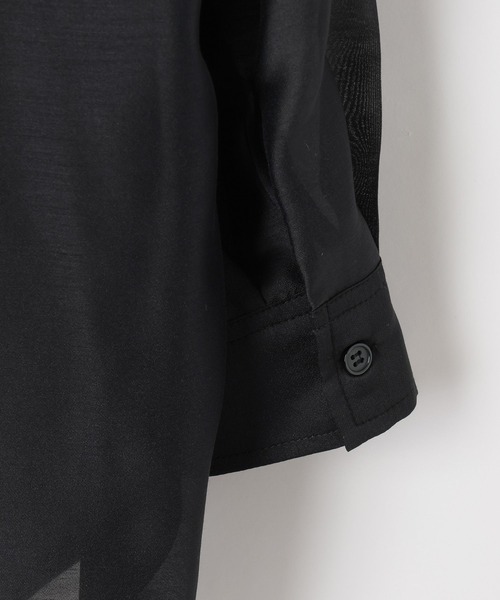 PAGEBOY（ページボーイ）の「クルケアシアーシャツロングスリーブ（シャツ/ブラウス・レディース・オフホワイト/ブラック/ブルー/ドット・FREE）」の9枚目の写真