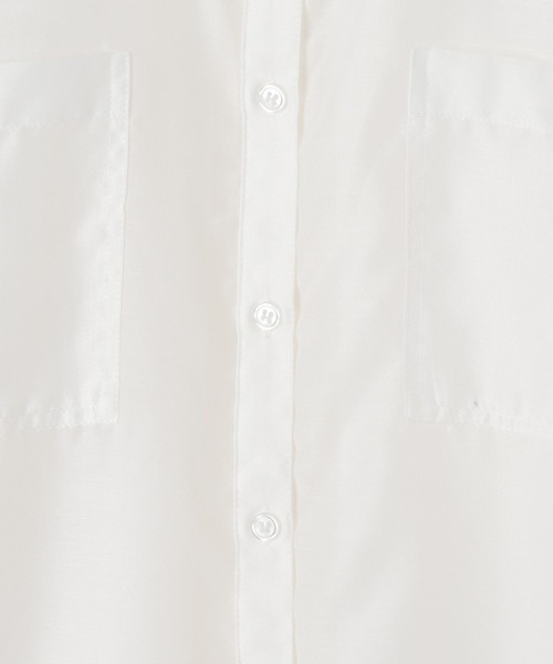 PAGEBOY（ページボーイ）の「クルケアシアーシャツロングスリーブ（シャツ/ブラウス・レディース・オフホワイト/ブラック/ブルー/ドット・FREE）」の6枚目の写真