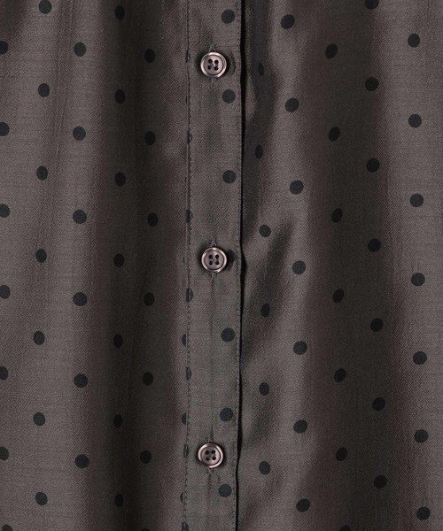 PAGEBOY（ページボーイ）の「クルケアシアーシャツロングスリーブ（シャツ/ブラウス・レディース・オフホワイト/ブラック/ブルー/ドット・FREE）」の8枚目の写真