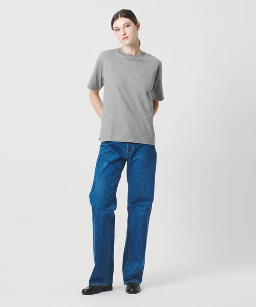 LOEFF（ロエフ）の「＜LOEFF＞スビンコットン ショートスリーブ カットソー（Tシャツ/カットソー・レディース・グレー系/ホワイト・FREE）」の9枚目の写真