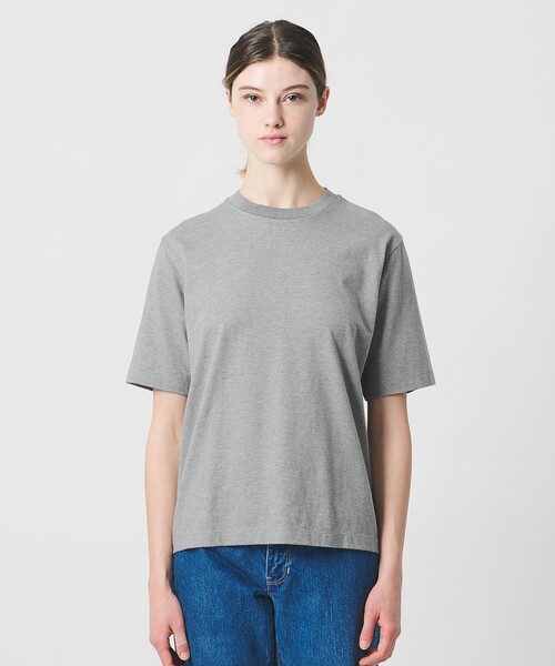 LOEFF（ロエフ）の「＜LOEFF＞スビンコットン ショートスリーブ カットソー（Tシャツ/カットソー・レディース・グレー系/ホワイト・FREE）」の10枚目の写真