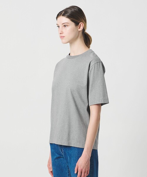 LOEFF（ロエフ）の「＜LOEFF＞スビンコットン ショートスリーブ カットソー（Tシャツ/カットソー・レディース・グレー系/ホワイト・FREE）」の11枚目の写真