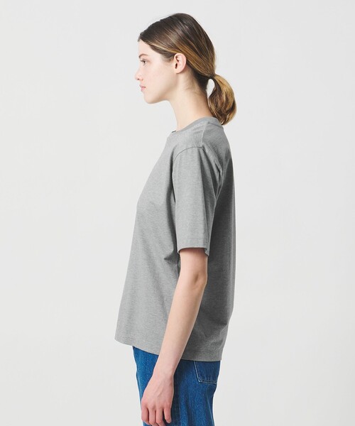 LOEFF（ロエフ）の「＜LOEFF＞スビンコットン ショートスリーブ カットソー（Tシャツ/カットソー・レディース・グレー系/ホワイト・FREE）」の12枚目の写真