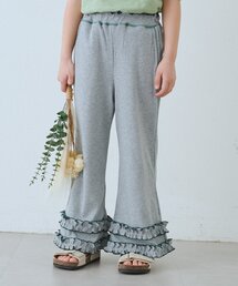 CIAOPANIC TYPY（チャオパニックティピー）の「【KIDS】裾フリル配色ステッチ微フレアリブパンツ《ジュニアサイズあり》（スウェットパンツ）」