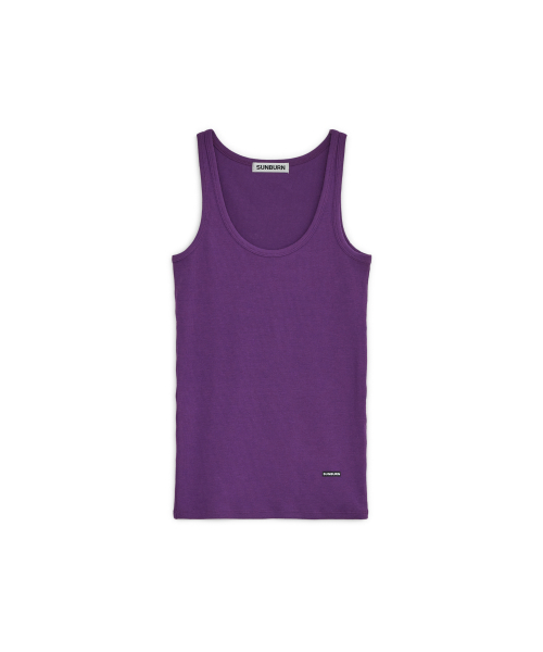 SUNBURNPROJECT(サンバーンプロジェクト)の「EASY ROUND NECK SLEEVELESS TOP, PURPLE(Tシャツ/カットソー・レディース・その他・SMALL/MEDIUM)」の2枚目の写真