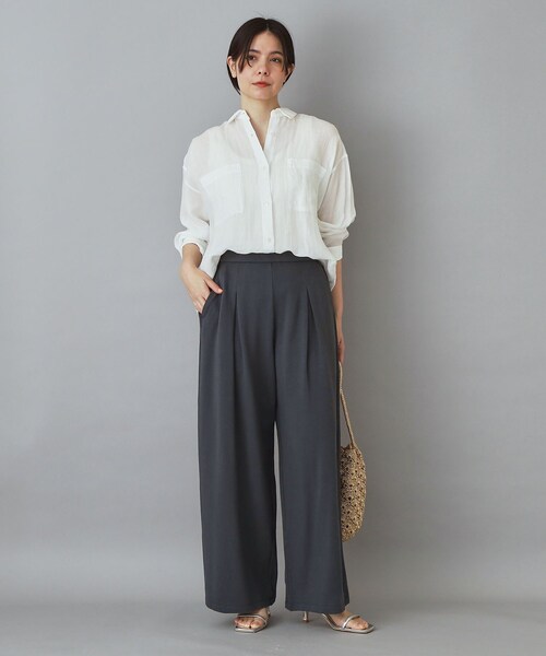 DRESSTERIOR(ドレステリア)の「◆【セットアップ可】フレンチテリー ワイドパンツ(その他パンツ・レディース・グレー/チャコールグレー・34/36/38)」の4枚目の写真