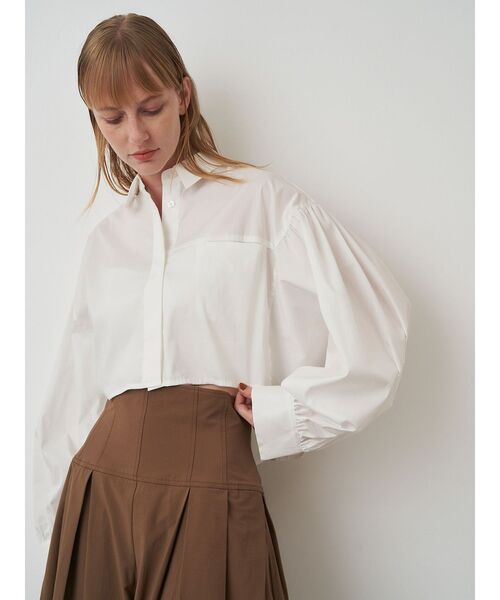 ELENDEEK（エレンディーク）の「クロップドシャツ（シャツ/ブラウス・レディース・インディゴブルー/その他1/オフホワイト・FREE）」の8枚目の写真