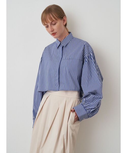 ELENDEEK（エレンディーク）の「クロップドシャツ（シャツ/ブラウス・レディース・インディゴブルー/その他1/オフホワイト・FREE）」の16枚目の写真