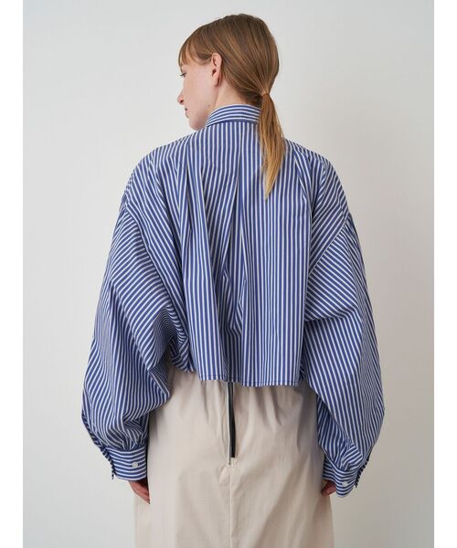 ELENDEEK（エレンディーク）の「クロップドシャツ（シャツ/ブラウス・レディース・インディゴブルー/その他1/オフホワイト・FREE）」の4枚目の写真