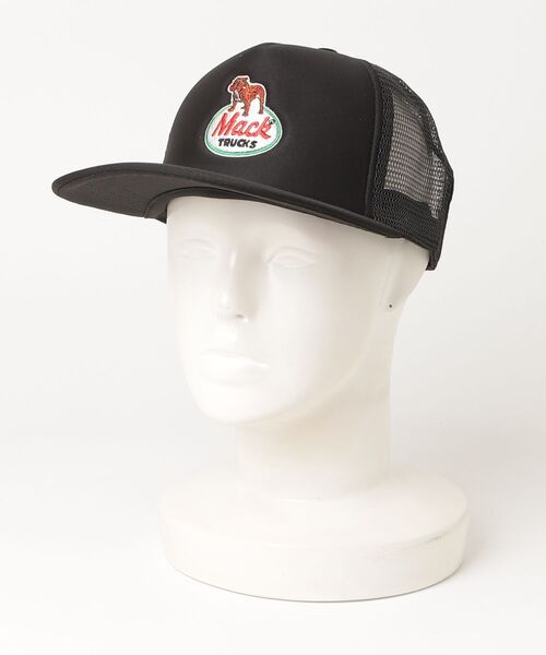 CALIFORNIA HAVE A NICE TIME !(カリフォルニアハブァナイスタイム)の「MACK TRUCKS MESH CAP トラッカーキャップ 刺繍 ブルドック アメリカ 企業物 オールシーズン(キャップ・メンズ・ブラック×ホワイト/グリーン/ブラック×ブラック・FREE)」の2枚目の写真