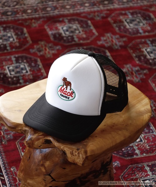 MACK TRUCKS MESH CAP トラッカーキャップ 刺繍 ブルドック アメリカ