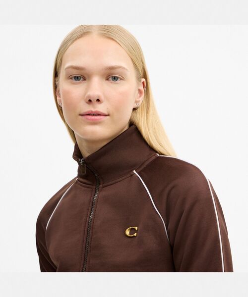 COACH（コーチ）の「フル ジップ トラック ジャケット（その他アウター・レディース・ブラウン系その他・SMALL/MEDIUM）」の4枚目の写真
