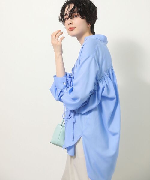 Green Parks(グリーンパークス)の「【しゃれシャツ】イージーケアシャーリングシャツ(シャツ/ブラウス・レディース・ブラック/サックスブルー/オフホワイト/ベージュ・FREE)」の11枚目の写真