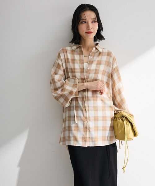 Green Parks(グリーンパークス)の「【しゃれシャツ】イージーケアシャーリングシャツ(シャツ/ブラウス・レディース・ブラック/サックスブルー/オフホワイト/ベージュ・FREE)」の22枚目の写真