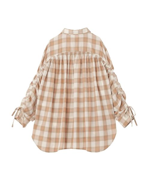Green　Parks（グリーンパークス）の「【しゃれシャツ】イージーケアシャーリングシャツ（シャツ/ブラウス・レディース・ブラック/サックスブルー/オフホワイト/ベージュ・FREE）」の5枚目の写真