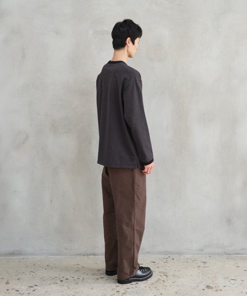 HORLISUN(ホーリーサン)の「Powell Long Sleeve Stripe T-shirt Charcoal(Tシャツ/カットソー・メンズ・その他・SMALL/LARGE/MEDIUM)」の9枚目の写真