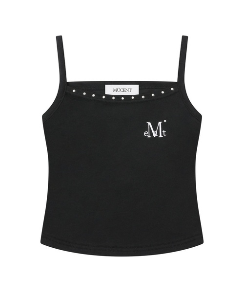 MUCENT(ムセント)の「マノバッグクロスレザーパッチスリーブレスナシ(2カラー)(Tシャツ/カットソー・レディース・グレー/ブラック・FREE)」の1枚目の写真
