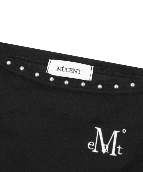 MUCENT(ムセント)の「マノバッグクロスレザーパッチスリーブレスナシ(2カラー)(Tシャツ/カットソー・レディース・グレー/ブラック・FREE)」の8枚目の写真