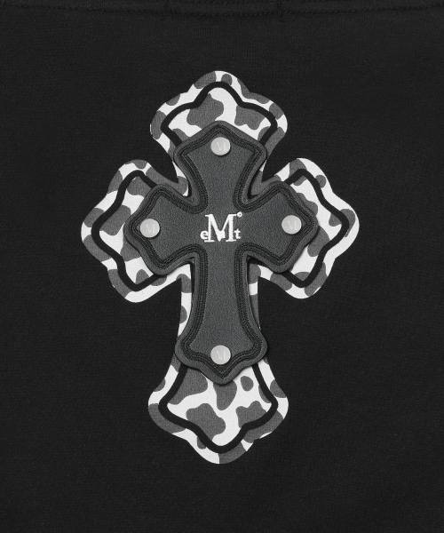 MUCENT(ムセント)の「マノバッグクロスレザーパッチスリーブレスナシ(2カラー)(Tシャツ/カットソー・レディース・グレー/ブラック・FREE)」の6枚目の写真