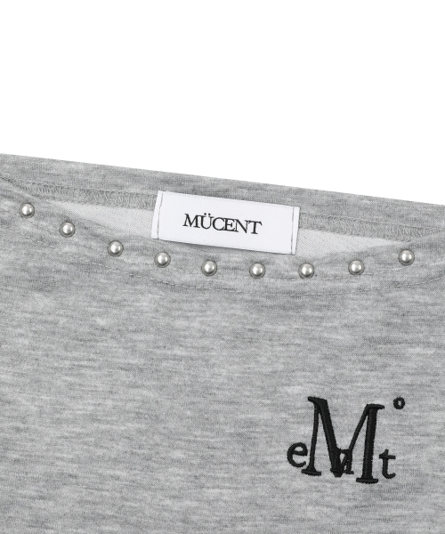 MUCENT(ムセント)の「マノバッグクロスレザーパッチスリーブレスナシ(2カラー)(Tシャツ/カットソー・レディース・グレー/ブラック・FREE)」の12枚目の写真