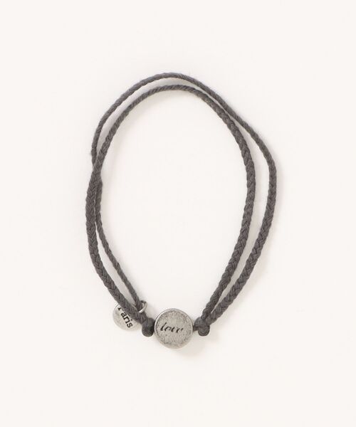 MONOCHROME(モノクローム)の「メッセージパール 2WAYコットンコードアンクレット(アンクレット・メンズ・ブラウン/レッド/ブルー/グレー/ベージュ/ブラック・FREE)」の3枚目の写真