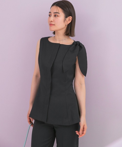 URBAN RESEARCH ROSSO WOMEN（アーバンリサーチ　ロッソ）の「リボンデザイン2WAYジレセットアップ（セットアップ・レディース・チャコールグレー/ブラック・38/36）」の11枚目の写真