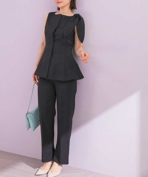 URBAN RESEARCH ROSSO WOMEN（アーバンリサーチ　ロッソ）の「リボンデザイン2WAYジレセットアップ（セットアップ・レディース・チャコールグレー/ブラック・38/36）」の13枚目の写真