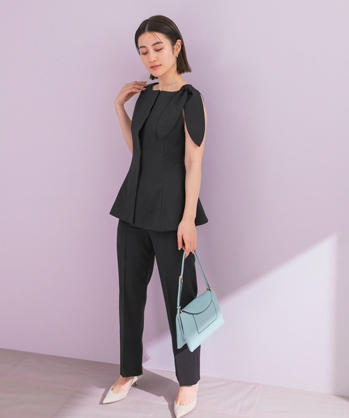 URBAN RESEARCH ROSSO WOMEN（アーバンリサーチ　ロッソ）の「リボンデザイン2WAYジレセットアップ（セットアップ・レディース・チャコールグレー/ブラック・38/36）」の14枚目の写真