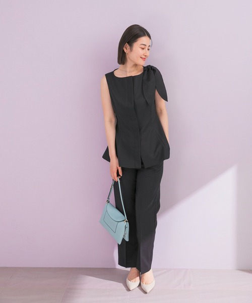 URBAN RESEARCH ROSSO WOMEN（アーバンリサーチ　ロッソ）の「リボンデザイン2WAYジレセットアップ（セットアップ・レディース・チャコールグレー/ブラック・38/36）」の15枚目の写真