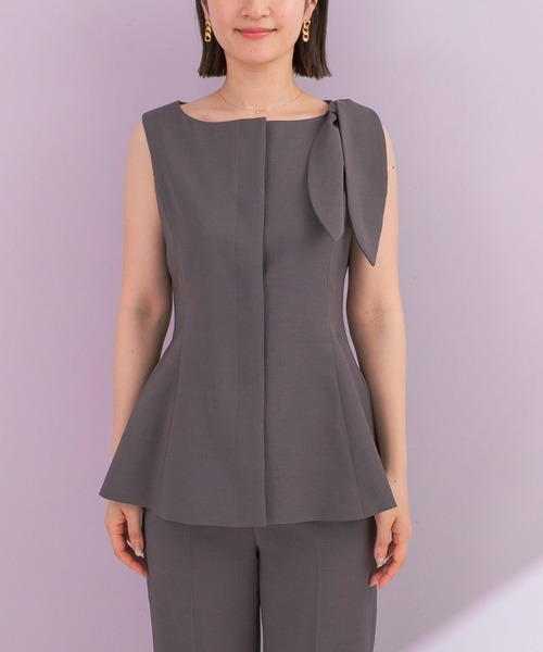 URBAN RESEARCH ROSSO WOMEN（アーバンリサーチ　ロッソ）の「リボンデザイン2WAYジレセットアップ（セットアップ・レディース・チャコールグレー/ブラック・38/36）」の17枚目の写真