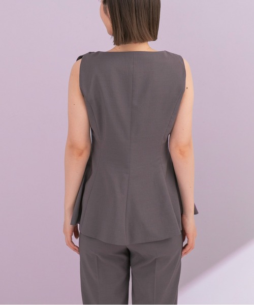 URBAN RESEARCH ROSSO WOMEN（アーバンリサーチ　ロッソ）の「リボンデザイン2WAYジレセットアップ（セットアップ・レディース・チャコールグレー/ブラック・38/36）」の20枚目の写真