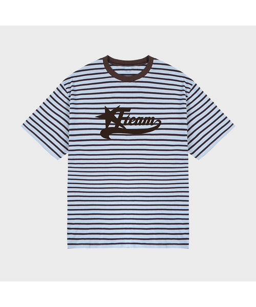 GRAVER（グレーバー）の「[ユニセックス]OF TEAM ストライプ半袖Tシャツ_3カラー（Tシャツ/カットソー・レディース・ホワイト/スカイブルー/ピンク・MEDIUM/LARGE）」の3枚目の写真