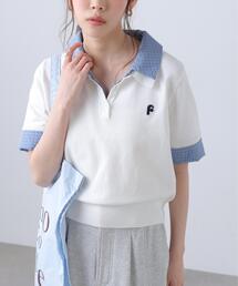 FREE'S MART | ◆衿付きレイヤード風半袖ポロニット(ニット/セーター)